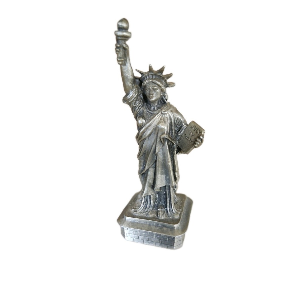 Vintage Hudson Pewter "Lady Liberty" Commemorative Figurine. 1986 2.5"